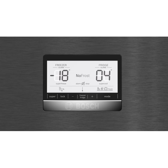 BOSCH KGN76AXDR Full No Frost 526 Lt Μαύρο Antifinger Inox Ψυγειοκαταψύκτης image 3