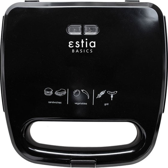 ESTIA 06-10027 750W Μαύρη Τοστιέρα image 0