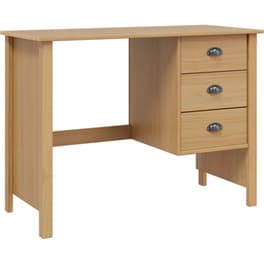Γραφείο VidaXL Hill με Συρτάρια 100x45x74 cm - Μελί Καφέ