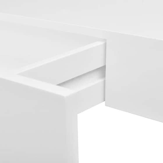 Ράφια Τοίχου VidaXL με Συρτάρι από MDF 48x25x8 cm 2 Τμχ - Λευκό image 2