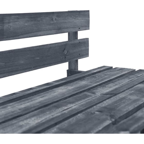 Παγκάκι Κήπου VidaXL από Ξύλο Πεύκου 110x65x55 cm - Γκρι image 1