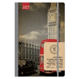 Next Ημερολόγιο Academic+ 9/2024-12/2025 Gallery Εβδομαδιαίο Flexi 14x21εκ. Big Ben