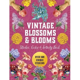 Vintage Blossoms and Blooms Sticker, Color & Activity Book