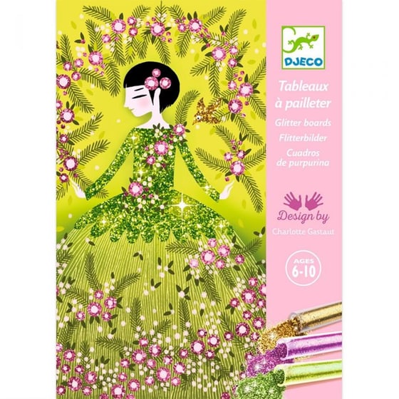 Djeco Δημιουργώ Με Γκλίτερ 4 Εικόνες "λαμπερά Φορέματα" image 0