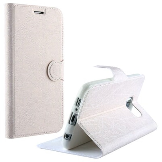 Θήκη Samsung Galaxy S6 - Volte-Tel Line Leather TPU Book - White image 0