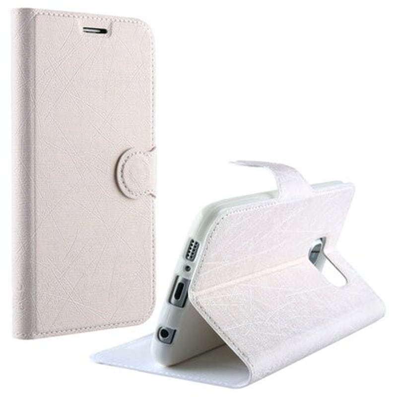 Θήκη Samsung Galaxy S6 - Volte-Tel Line Leather TPU Book - White VOLTE-TEL