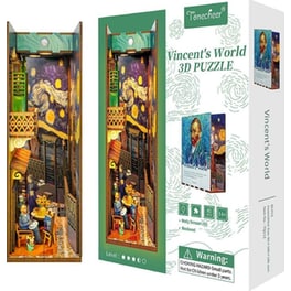 DIY 3D Puzzle Book Nook Kit Βιβλιοστάτης - Vincent's World