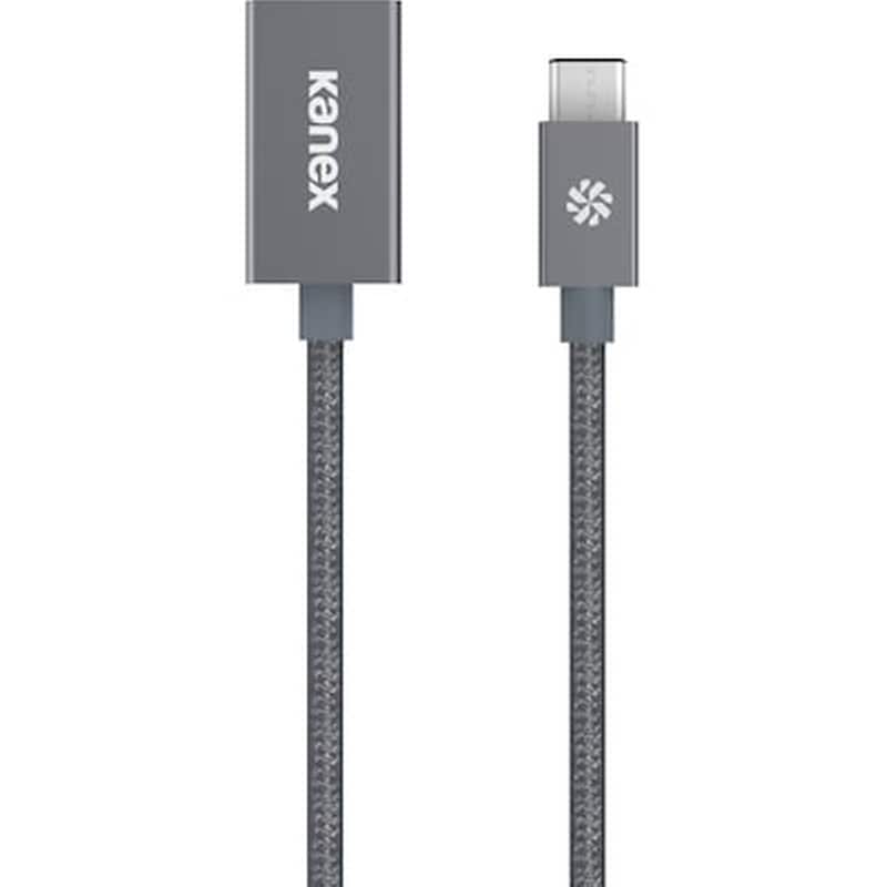 KANEX Καλώδιο δεδομένων Kanex Braided Usb to Usb-C 0.2m - Space Grey