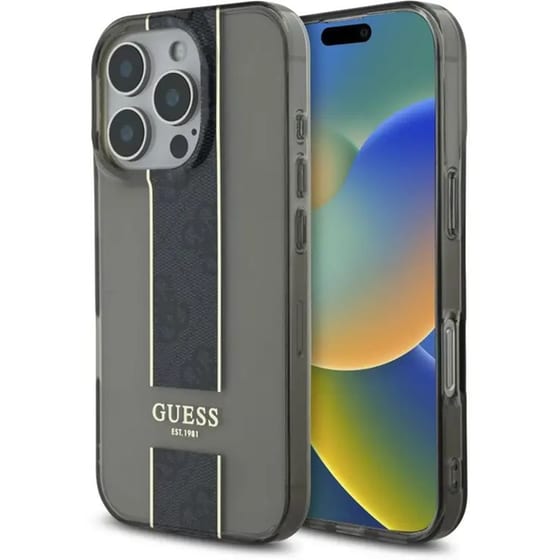 Θήκη Apple iPhone 16 Pro - Guess IML Middle 4G Stripe - Black image 0