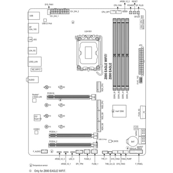 Gigabyte Z890 Eagle Motherboard ATX με Intel 1851 Socket image 4