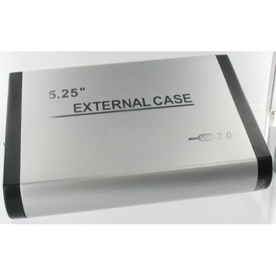 External Alu. 5.25″ Usb 2.0 Enclosure For Dvd, Cd And Other (ide) image 0