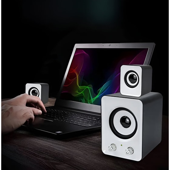 Ηχεία 2.1 Aria Trade ZS35B 11 W - Λευκά/Μαύρα image 3