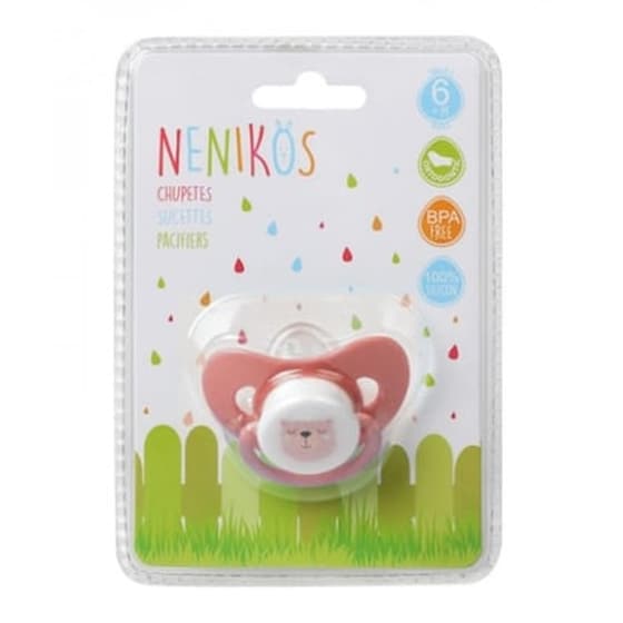 Kiokids Πιπίλα Σιλικόνης 6+μ Ροζ Γατάκι 2041 image 0