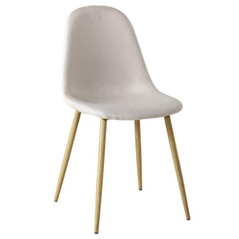 Καρέκλα Woodwell Ύφασμάτινη Με Μεταλλικα Πόδια Σετ 4 Τμχ - Μπεζ