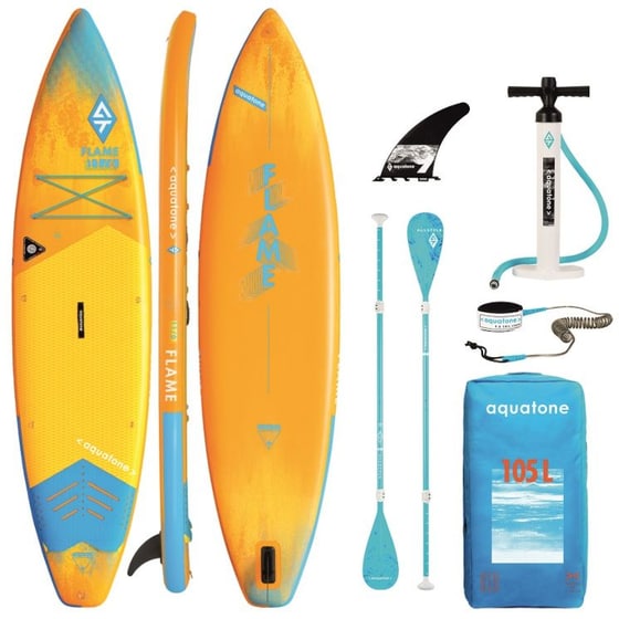 Φουσκωτή Σανίδα SUP Aquatone 350 x 81 - Πορτοκαλί image 0