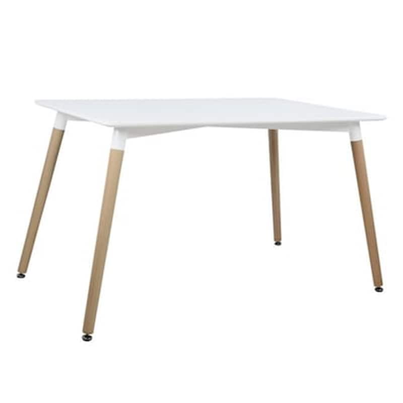 HOMEMARKT Τραπέζι Minimal Λευκό Με Ξύλινα Πόδια