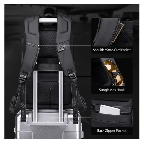 Τσάντα Laptop Arctic Hunter B00423 15.6" Αδιάβροχη - Μαύρο image 1