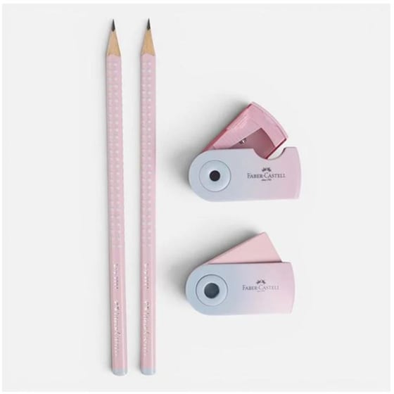Σετ Γραφής Faber Castell Grip & Γόμα & Ξύστρα Blushing Sky image 1
