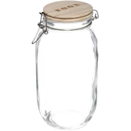 Βάζο Κουζίνας Spitishop F-v Wording 179621 Γυάλινο 2lt Φ13x26cm - Διάφανο