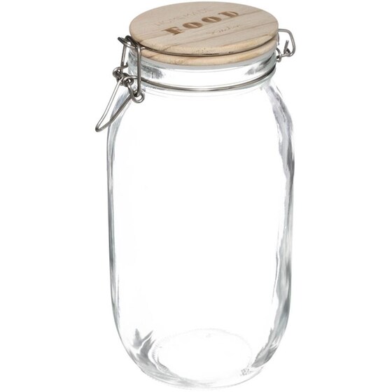 Βάζο Κουζίνας Spitishop F-v Wording 179621 Γυάλινο 2lt Φ13x26cm - Διάφανο image 0