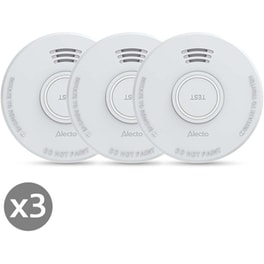 Φωτοηλεκτρικός ανιχνευτής καπνού ALECTO SD110 X3 με σειρήνα 85dB 3 τμχ