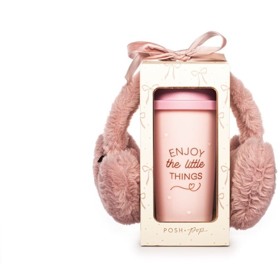 Κούπα Posh+Pop&nbsp;Σετ&nbsp;με&nbsp;Ακουστικά&nbsp;Κρύου&nbsp;Pink image 0