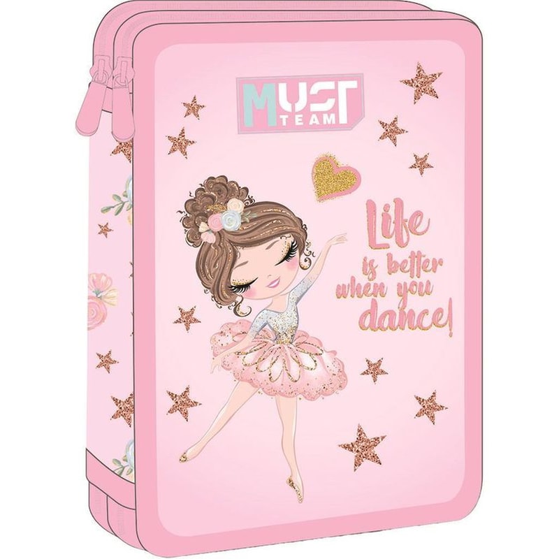 Κασετίνα Διπλή Γεμάτη Must Team Shiny Ballerina