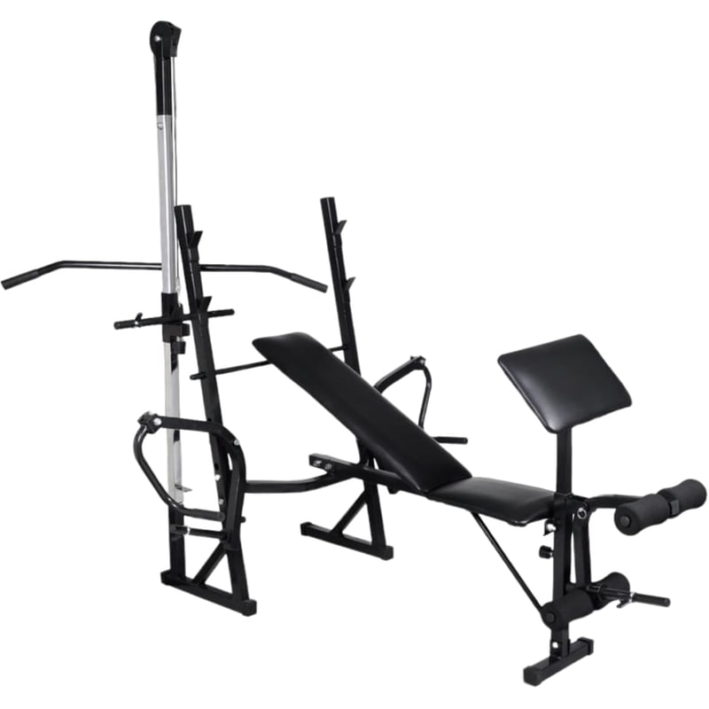 Σετ Ρυθμιζόμενος Πάγκος Γυμναστικής VidaXL 182x165cm - Μαύρος