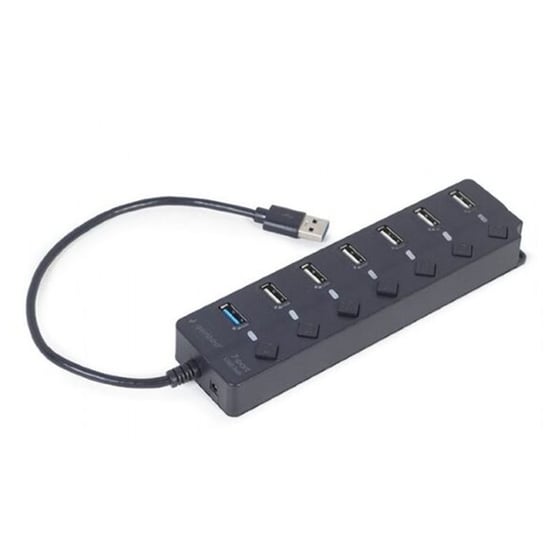 Gembird UHB-U3P1U2P6P-01 USB Hub με 7 θύρες USB 3.1 - Μαύρο image 2