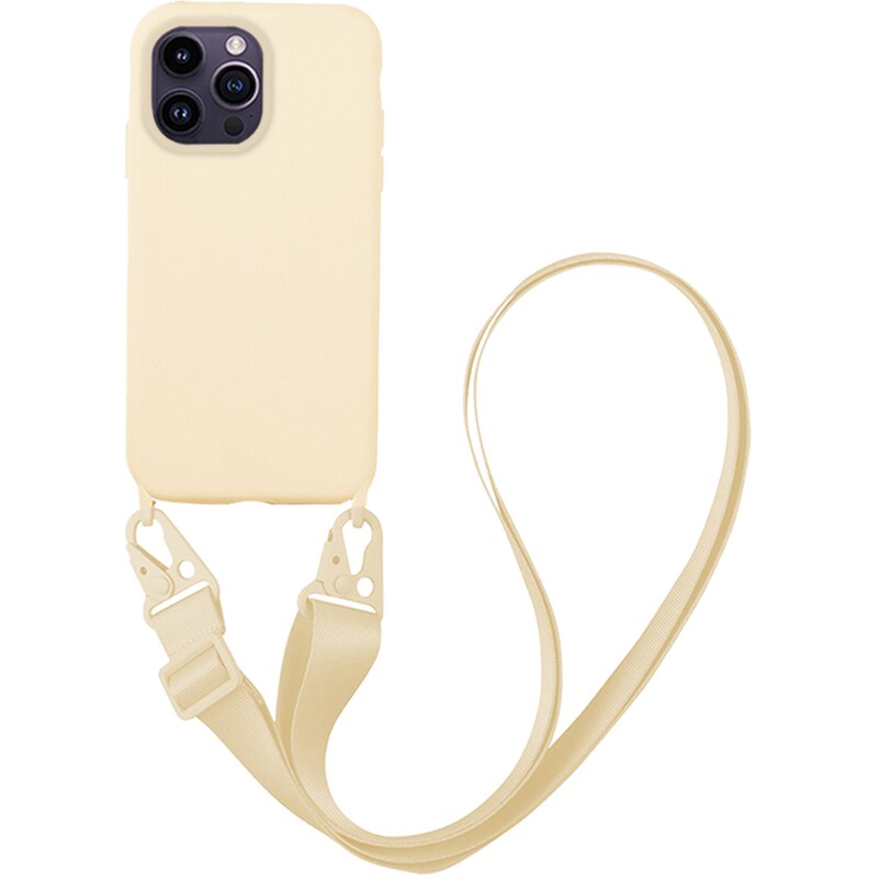 Θήκη Apple iPhone 14 Pro Max - My Colors CarryHang Strap - Μπεζ