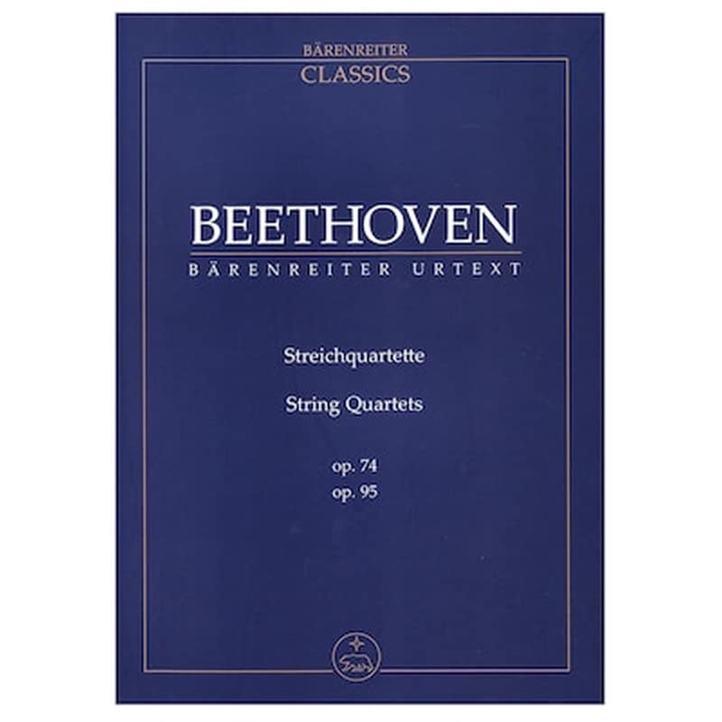 BARENREITER Βιβλίο Για Σύνολα Barenreiter Beethoven - String Quartets Op.74, Op.95 [pocket Score]