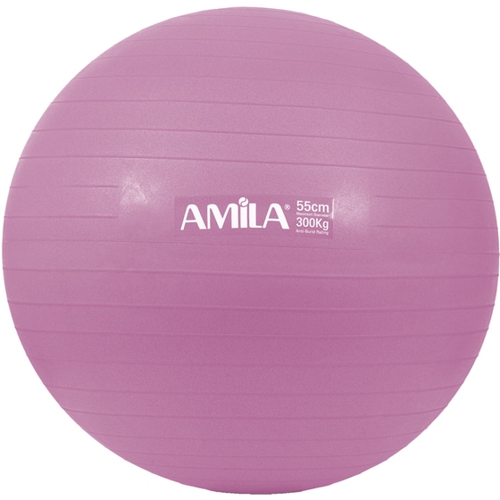 Μπάλα Γυμναστικής Amila Κατάλληλη για Pilates 1 kg 55 cm από PVC - Ροζ image 0