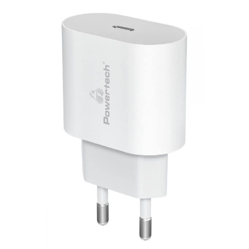 Φορτιστής Πρίζας Powertech USB-C 12W - Λευκό (pt-1150) POWERTECH