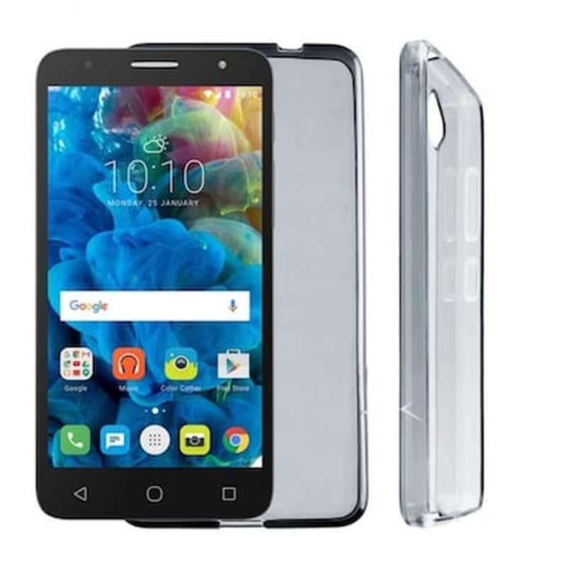 Θήκη Alcatel Pop 4 - Volte-Tel SlimColor TPU Back Cover Σιλικόνης - Διάφανη Γκρι VOLTE-TEL
