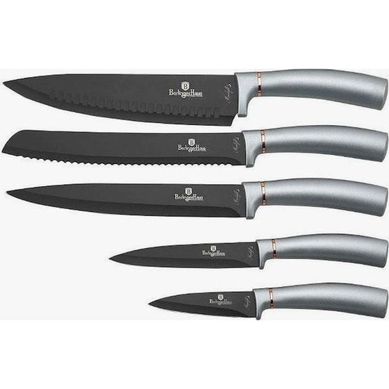 Σετ Μαχαίρια Berlinger Haus Moonlight Edition από Ανοξείδωτο Ατσάλι με Επιφάνεια Κοπής από Μπαμπού 5 Τμχ image 2