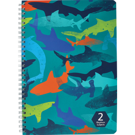Τετράδιο Σπιράλ 17X25Cm 2 Θεμάτων Sharks 70 Φύλλων