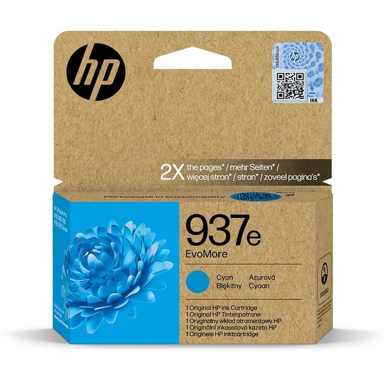 HP HP 937Ε Κυανό Μελάνι Εκτυπωτή 4S6W6NE
