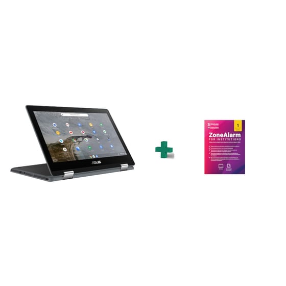 Laptop Asus Chromebook Flip C214 (Intel Celeron-N4020/4GB/64GB eMMC/Intel UHD Graphics) + AntivirUs ZoneAlarm για 2 έτη image 0