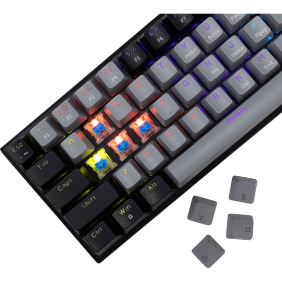 White Shark Wakizashi -2 Ενσύρματο Gaming Πληκτρολόγιο με Blue διακόπτες - Γκρι (US) image 2