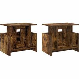 Έπιπλο Τηλεόρασης VidaXL 2 τμχ 50 x 35 x 45 cm - Καπνιστή Δρυς