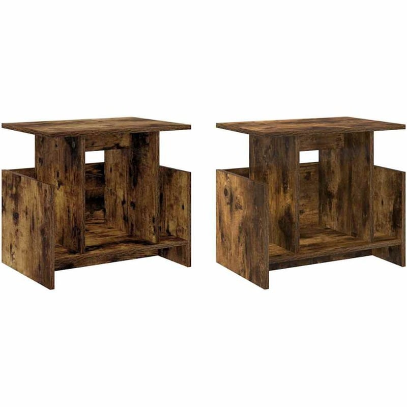 Έπιπλο Τηλεόρασης VidaXL 2 τμχ 50 x 35 x 45 cm - Καπνιστή Δρυς