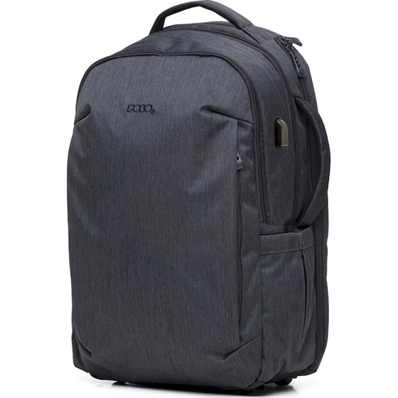 Τσάντα Πλάτης Polo Stric 25 lt με Θήκη Laptop 17" - Γκρι image 2