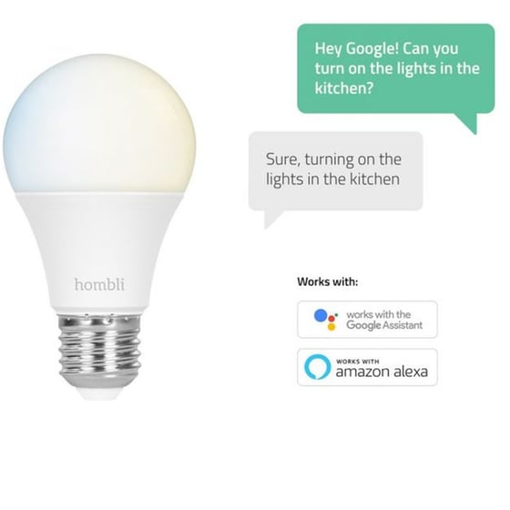 Έξυπνη Λάμπα Hombli Smart E27 9W WHT 2 Τμχ  - Ρυθμιζόμενο Λευκό image 4