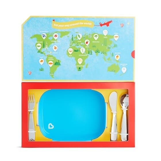 Munchkin Παιδικό Σετ Φαγητού Food Adventure Big Kid Dining Set Blue 051875 image 1