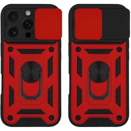 Θήκη Apple iPhone 16 Pro - Sonique Ring Armor CamPro - Κόκκινο