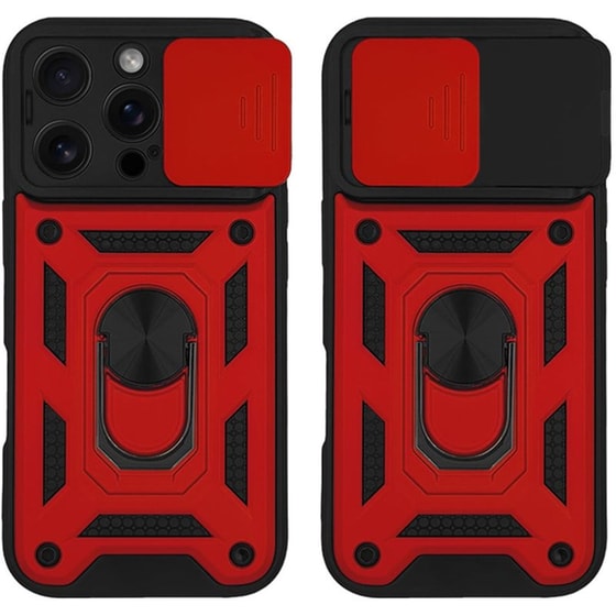 Θήκη Apple iPhone 16 Pro - Sonique Ring Armor CamPro - Κόκκινο image 0