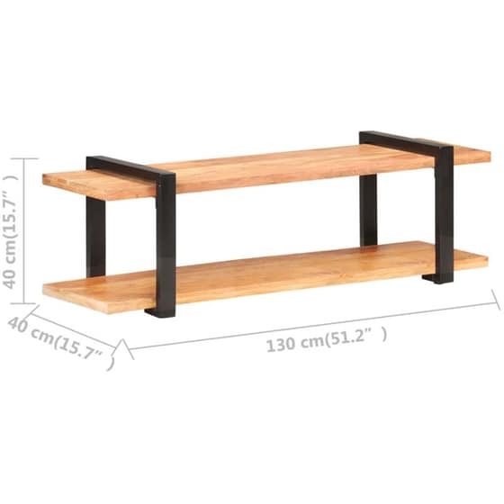 Έπιπλο Τηλεόρασης VidaXL από Ξύλο 130x40x40cm - Kαφέ/Μαύρο image 9