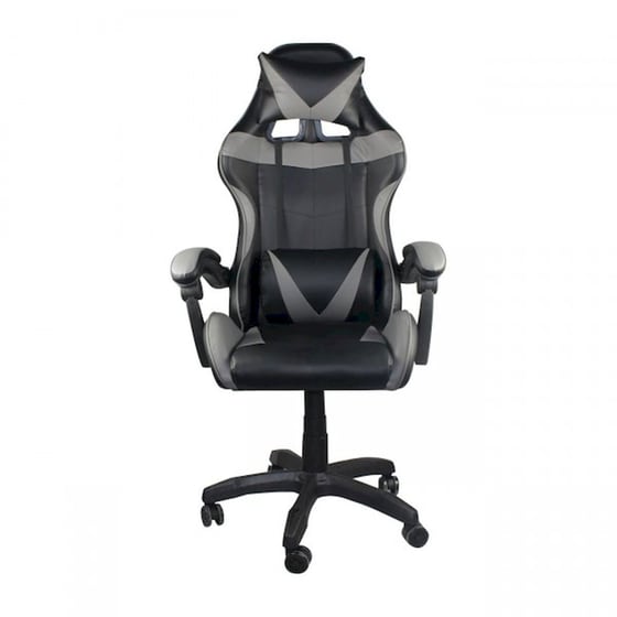 Καρέκλα Gaming 24Mall c500257 Δερματίνης - Μαύρη/Γκρι image 2