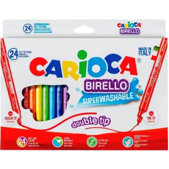 Μαρκαδόροι Carioca Birello 24 Τεμάχια image 0