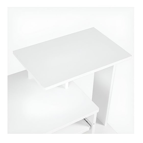 Γραφείο Υπολογιστή Bakaji από Μελαμίνη 100x40x86.6 cm - Λευκό image 2